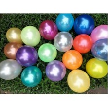 Meri Parti 100 Adet Karışık Renkli Metalik Balon