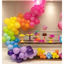 Meri Parti 50 Adet  Canlı Karışık Renk Balonlar Balon Zinciri