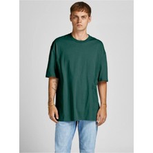 Jack & Jones Brink Erkek Düz Yeşil Oversize T-Shirt - 12185628-TREKKING G