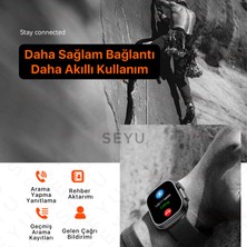 Seyu Watch Watch Ultra Wear Plus Siyah Iphone ve Android Tüm Telefonlara Uyumlu W68+ Akıllı Saat