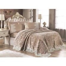 Royal Home Hanımeli Vizon 6 Parça Fransız Battaniye Takımı Royal Home