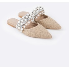 Nişantaşı Shoes Fomax Hasır Incili Kadın Terlik