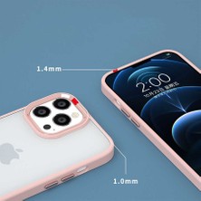 Smcase Apple iPhone 14 Kılıf Kamera Çıkıntılı Nikelaj Hassas Tuşlu Arkası Cam Lila