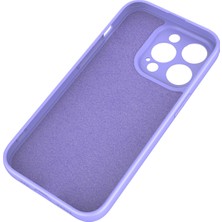 Dlrcase Apple iPhone 14 Pro Kılıf Mara Lansman Silikon Mat Soft Içi Süet Pembe