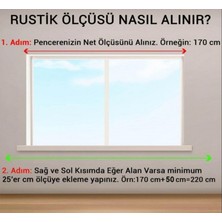 Su Perisi Perde Tek Raylı Ceviz Rustik 125 cm