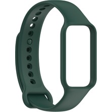 Smcase Xiaomi Redmi Band 2 Model Uyumlu Kordon Silikon Mat Klasik Krd 18 Koyu Yeşil