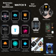 Seyu Watch Watch 9 Pro  Siyah Iphone ve Android Tüm Telefonlara Uyumlu Akıllı Saat