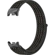 Gpack Xiaomi Mi Band 8 Kordon Cırtcırt Kumaş Kordon Velcro Siyah
