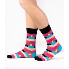 Ozzy Socks 6' Lı Organik Pamuklu Dikişsiz Erkek Çok Renkli Desenli Çorap