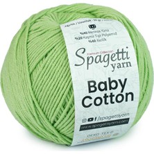 Spagetti Yarn Baby Cotton Fıstık Yeşil El Örgü Ipliği