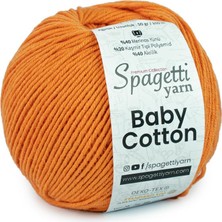 Spagetti Yarn Baby Cotton Turuncu El Örgü Ipliği