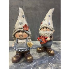 Gardenya Gnome  Şans Bahçe Cüceleri  2  ' Li Takım