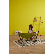 Svava Standlı Ahşap Bebek Hamak Beşik (Yeşil)