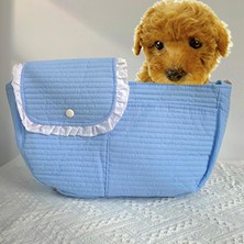 B Baosity Seyahat Çantası Kedi Köpek Köpek Sling Taşıyıcı Köpek Kitty Küçük Hayvanlar Kamp Mavi Kamp 40X26X11CM (Yurt Dışından)