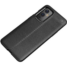 Case 4U One Plus 9 Kılıf Rugan Armor Deri Görünümlü Yüksek Kalite Silikon Niss Lacivert