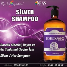 My Color Mycolor Style&more 1000 ml Silver Mor Mavi Şampuan Gri Platin ve Beyaz Saçlar Için