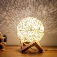 Keyfim Shop Kişiye Özel Rattan Gece Lambası 19cm*15cm
