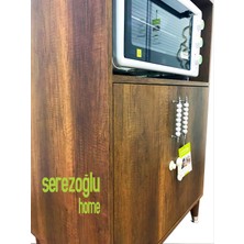 Serezoğlu Home Hamarat Çok Amaçlı Fırın Dolabı, Erzak, Mutfak, Balkon, Banyo, Ofis-2 Bölmeli-Ceviz-75X120X45