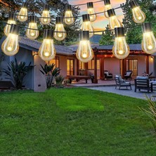 Keyfim Shop 10 LED 4.5 M Gün Işığı Pilli Bahçe Dekor Aydınlatması Doğum Günü Düğün Yılbaşı Parti LED Dekoratif