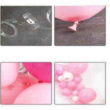 Meri Parti Kahverengi Tonları Balon ve Balon Zinciri - 130 Adet Balon 5 mt Zincir Aparatı ve Balon Pompası