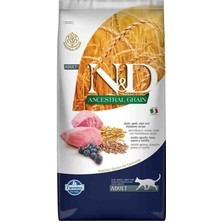 N&D Nd Düşük Tahıllı Kuzu Etli Yaban Mersinli Kedi Maması 10 kg