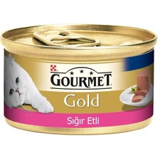 Gourmet Gold Kıyılmış Sığır Etli Yetişkin Kedi Konservesi 85 gr - Farmapets