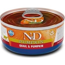 N&D Nd Balkabaklı ve Bıldırcınlı Kedi Konservesi 80 gr - Farmapets