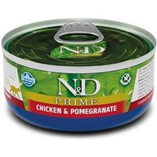 N&D Nd Prime Tavuk ve Narlı Kedi Konservesi 80 gr