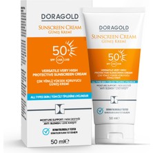 Doragold 50 Spf Leke Karşıtı, Nem Desteği Çok Yönlü Güneş Kremi Tüm Cilt Tipleri 50 ml