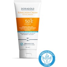 Doragold 50 Spf Leke Karşıtı, Nem Desteği Çok Yönlü Güneş Kremi Tüm Cilt Tipleri 50 ml
