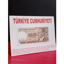 Yedi Otuz 7. Emisyon 5.000 Türk Lirası Özel Masa Standında. Eski Para. Ofis Hediyesi.