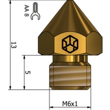 egc Teknoloji Csa  0.6mm Creality Cr-10 Nozzle - Ender-3 Uyumlu