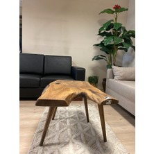 Kastawoods 2230048 Doğal Ceviz El Yapımı Kütük Orta Sehpa