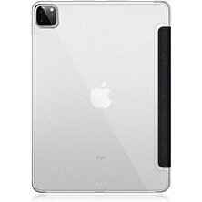 HEPTEKİLETİŞİM Ipad Pro 12.9 5. Nesil 6. Nesil Kılıf Arkası Silikon Pu Deri 360 Koruma 2021 - 2022 (Sc.)