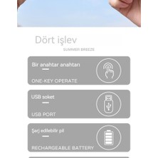 Givelong USB Mini El Fanı - Mavi (Yurt Dışından)