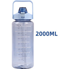 Zehraa 2000ML Taşınabilir Su Matarası - Siyah (Yurt Dışından)