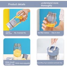 Zehraa 650ML Taşınabilir Su Matarası - Gri (Yurt Dışından)