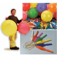 Atom Balon Atom Renkli Punch Balon, Büyük (100 Adet)