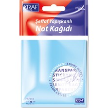 Kraf Şeffaf Yapışkanlı Not Kağıdı 76X76MM 100 Yaprak Karışık Renkler