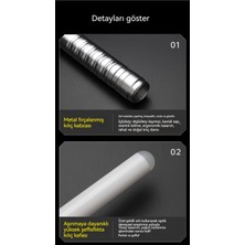 QJqian LED Metal Lazer Işık Çubuğu Ikisi Bir Arada Renk Değiştiren Ses Şarjı Kapatılabilir 2 (Yurt Dışından)