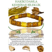 Tesbih Atölyesi Üretici Sertifikalı Sarı Şeffaf Doğal Damla Kehribar Rolex Bileklik