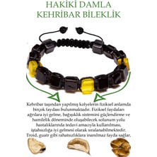 Tesbih Atölyesi Üretici Sertifikalı Küp Kesim Bordo Sarı Doğal Damla Kehribar Bileklik