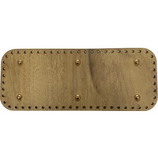 Ala Depo Açık Meşe Renkli Ahşap Çanta Tabanı Kadınlar İçin 33 cm X 13 cm Şık Tasarım