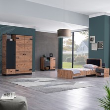 Setay Milas Genç Odası Takımı - Dolap, Karyola, Komodin, Şifonyer