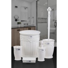 Okyanus Home Beyaz Sultan Serisi 5'li Banyo Seti
