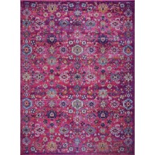 Konfor Vintage 7653 Pembe Eskitme Dokuma Halı80x150