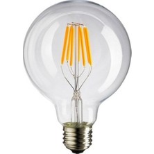 Cata CT-4354 6W/3200K Edison G95 Glop Uzun Flament LED Ampul (GÜNIŞIĞI-6ADET) Cata