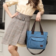 Laıbmfc Tuval Tote Crossbody Çanta - Mavi (Yurt Dışından)