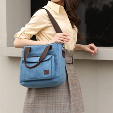 Laıbmfc Tuval Tote Crossbody Çanta - Mavi (Yurt Dışından)