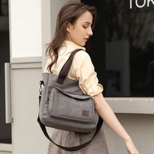 Laıbmfc Tuval Tote Crossbody Çanta - Gri (Yurt Dışından)